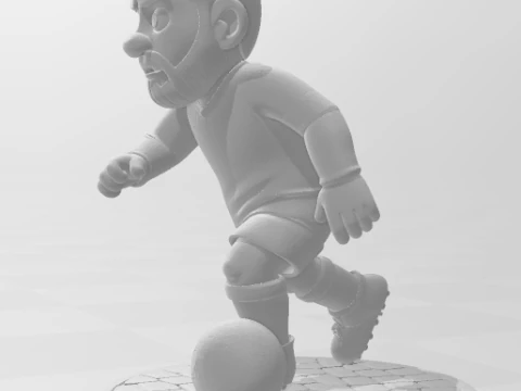 Bonecos 3d style manga anime leo messi caricato 3D Print Model