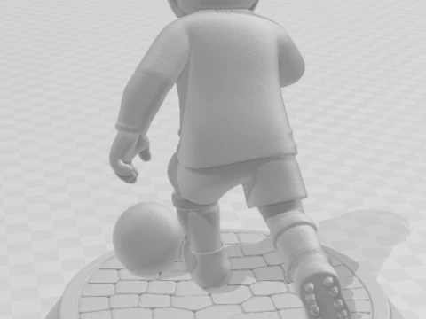Bonecos 3d style manga anime leo messi caricato 3D Print Model