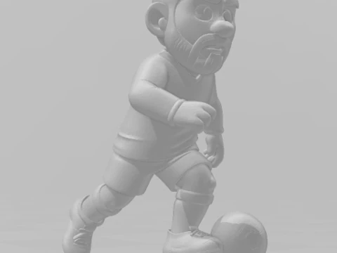 Bonecos 3d style manga anime leo messi caricato 3D Print Model