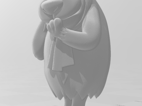 Bonecos 3d style manga anime mutley caricato 3D Print Model