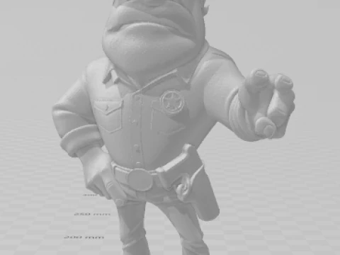 Bonecos 3d style manga anime walker chuck norris caricato 3D Print Model