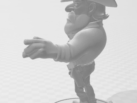 Bonecos 3d style manga anime walker chuck norris caricato 3D Print Model