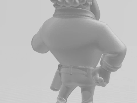 Bonecos 3d style manga anime walker chuck norris caricato 3D Print Model