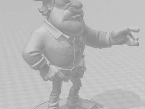 Bonecos 3d style manga anime walker chuck norris caricato 3D Print Model