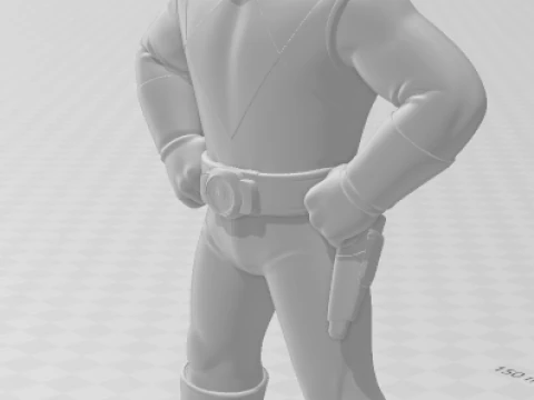 Bonecos 3d style manga anime power rangers caricato 3D Print Model