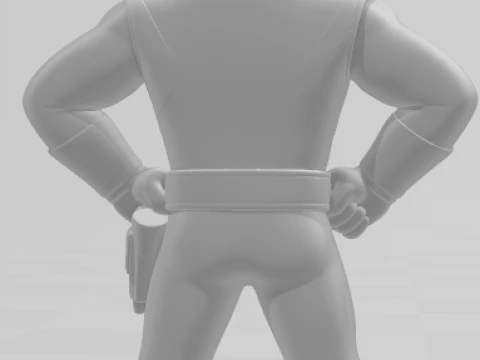 Bonecos 3d style manga anime power rangers caricato 3D Print Model
