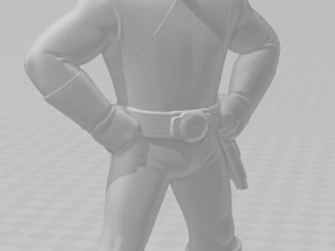Bonecos 3d style manga anime power rangers caricato 3D Print Model