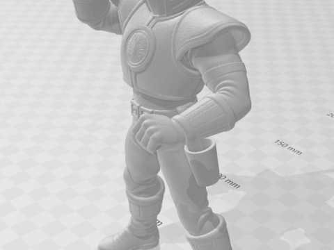 Bonecos 3d style manga anime power rangers white caricato 3D Print Model