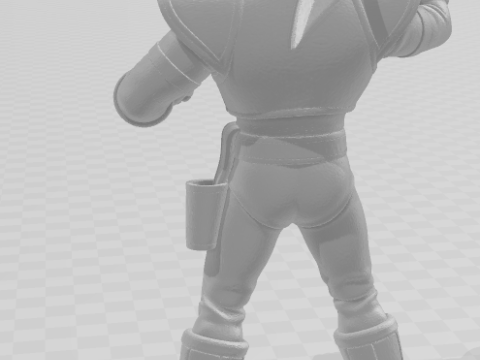 Bonecos 3d style manga anime power rangers white caricato 3D Print Model