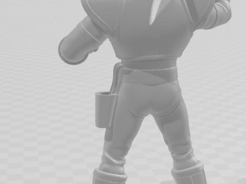 Bonecos 3d style manga anime power rangers white caricato 3D Print Model