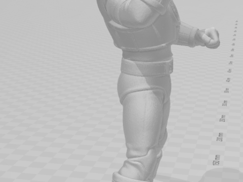 Bonecos 3d style manga anime power rangers white caricato 3D Print Model