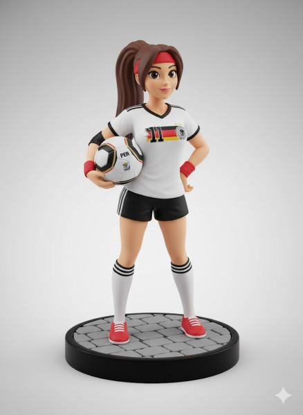 Bonecos gaya 3d manga anime wanita pemain lolli sepak bola karicato Model Cetak 3D .c4d .max .obj .3ds .fbx .stl .blend 