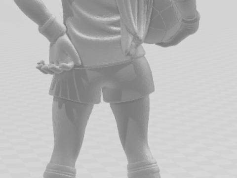 Bonecos gaya 3d manga anime wanita pemain lolli sepak bola karicato Model Cetak 3D