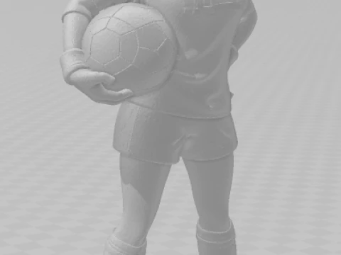 Bonecos 3d style manga anime women lolli player soccer caricato 3D Print Model