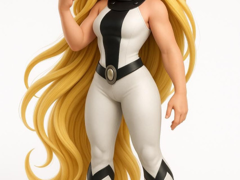 Bonecos estilo 3d manga anime mulheres lolli caricato Modelo de Impressão 3D