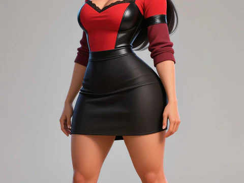 Bonecos 3d style manga anime women lolli caricato 3D Print Model