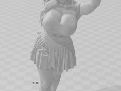 Bonecos 3d style manga anime women lolli caricato 3D Print Model