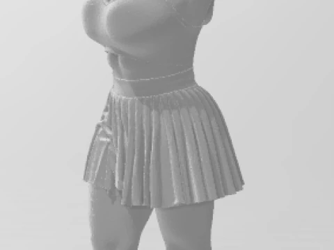 Bonecos 3d style manga anime women lolli caricato 3D Print Model