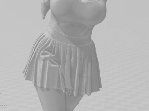 Bonecos 3d style manga anime women lolli caricato 3D Print Model