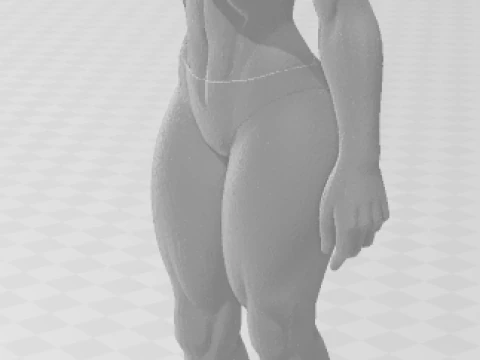 Bonecos 3d style manga anime women lolli caricato 3D Print Model