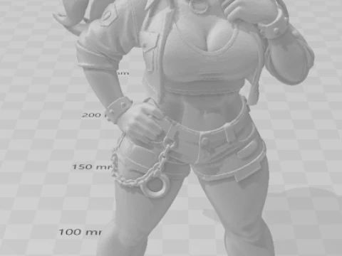 Bonecos 3D styl manga anime kobiety lolli caricato Model do druku 3D