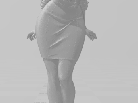 Bonecos 3d style manga anime women lolli caricato 3D Print Model