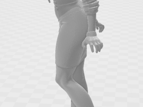 Bonecos 3d style manga anime women lolli caricato 3D Print Model