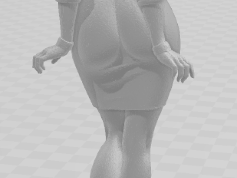 Bonecos 3d style manga anime women lolli caricato 3D Print Model