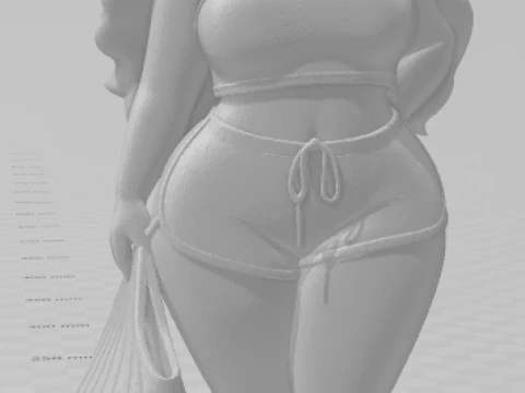 Bonecos 3d style manga anime women lolli caricato 3D Print Model