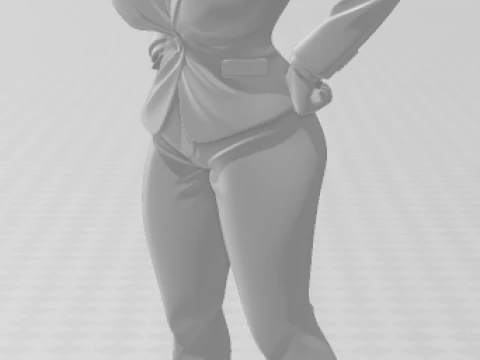 Bonecos 3d style manga anime women lolli caricato 3D Print Model