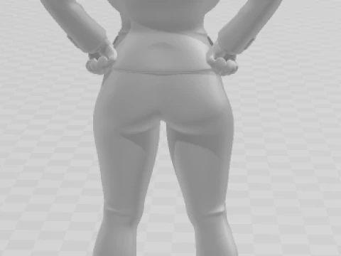 Bonecos 3d style manga anime women lolli caricato 3D Print Model