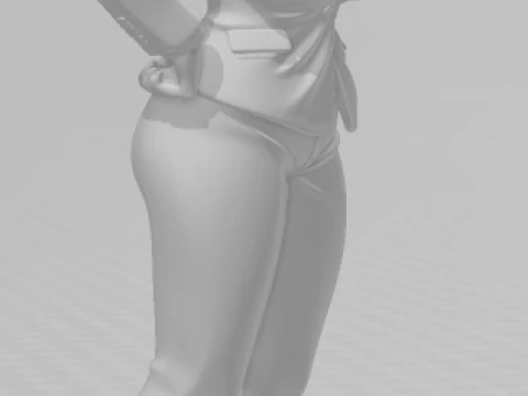 Bonecos 3d style manga anime women lolli caricato 3D Print Model