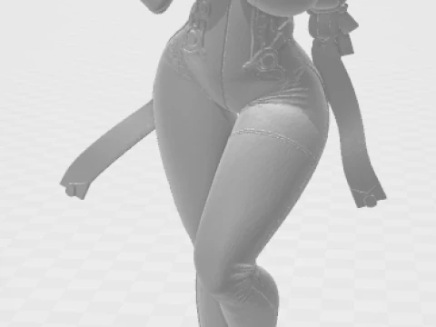 Bonecos 3d style manga anime women lolli caricato 3D Print Model