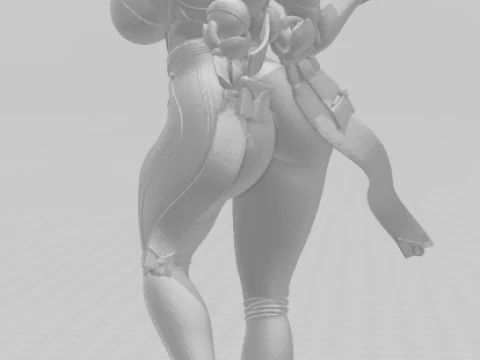 Bonecos 3d style manga anime women lolli caricato 3D Print Model