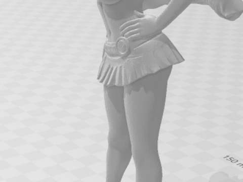 Bonecos 3d style manga anime women lolli caricato 3D Print Model