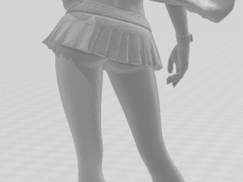 Bonecos 3d style manga anime women lolli caricato 3D Print Model