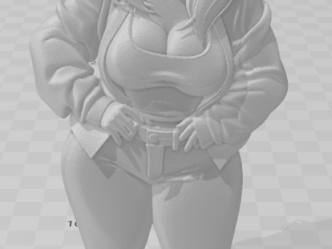 Bonecos 3D styl manga anime kobiety lolli caricato Model do druku 3D