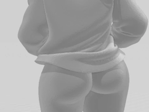 Bonecos 3d style manga anime women lolli caricato 3D Print Model