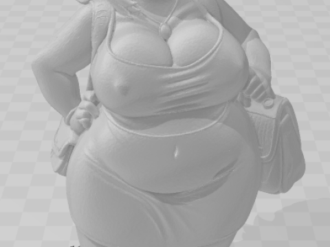 Bonecos 3d style manga anime women lolli caricato Modello di stampa 3D