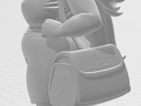 Bonecos estilo 3d manga anime mulheres lolli caricato Modelo de Impressão 3D