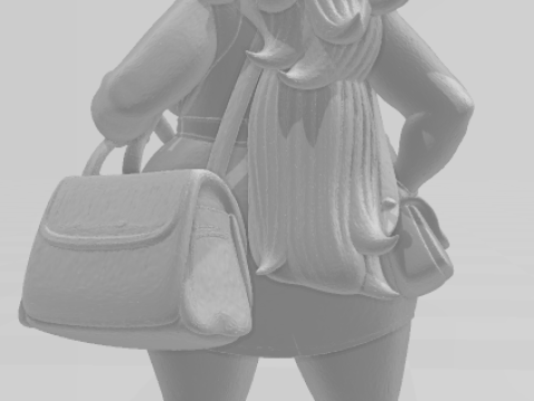 Bonecos estilo 3d manga anime mulheres lolli caricato Modelo de Impressão 3D