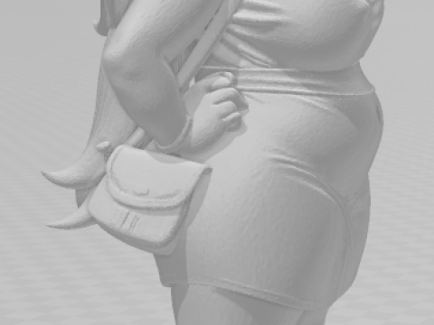 Bonecos estilo 3d manga anime mulheres lolli caricato Modelo de Impressão 3D