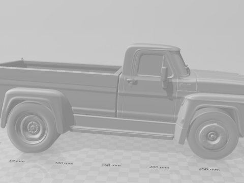 Bonecos 3d gaya manga anime mobil truk pickup caricato Model Cetak 3D