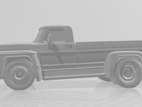 Bonecos 3d style manga anime car truck pickup caricato 3D Print Model