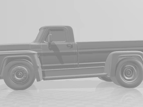 Bonecos 3d style manga anime car truck pickup caricato 3D Print Model