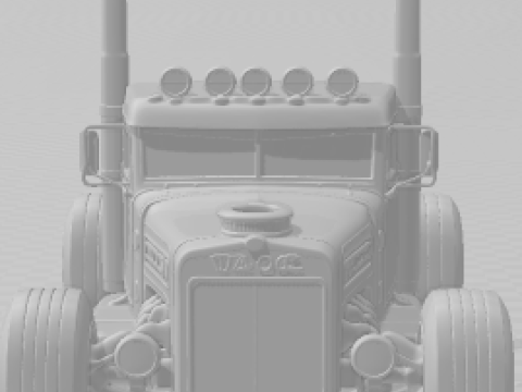 Bonecos 3d style manga anime car truck pickup caricato 3D Print Model