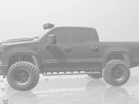 Bonecos 3d style manga anime car truck pickup caricato 3D Print Model