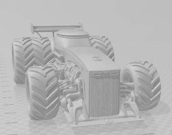 Bonecos 3D styl manga anime samochód ciężarówka pickup ciągnik traktor caricato Model do druku 3D .c4d .max .obj .3ds .fbx .stl .blend