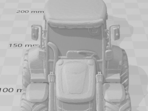 Bonecos 3D-stijl manga anime auto vrachtwagen pick-up tractor trator retro escavadeira caricato 3D printmodel