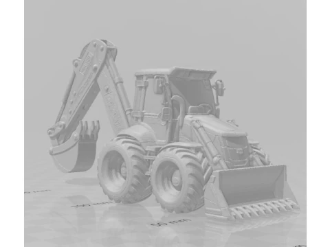 Bonecos 3d style manga anime car truck pickup tractor trator retro escavadeira caricato 3D Print Model